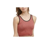 Calvin Klein Womens Performance Medium-Impact Crop Top;Small